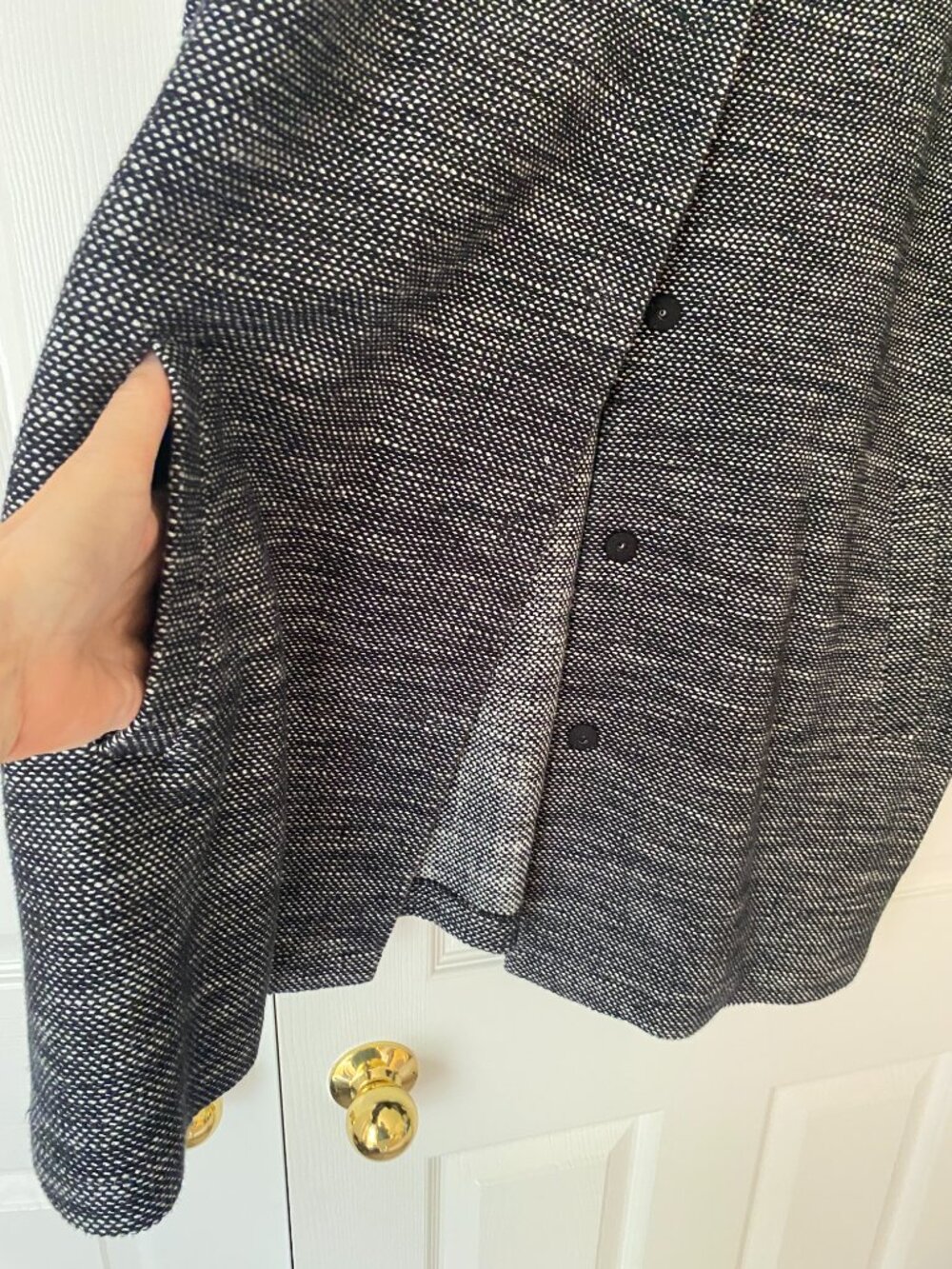 Eileen Fisher Cotton Tweed Jacket - Picture 2 of 5